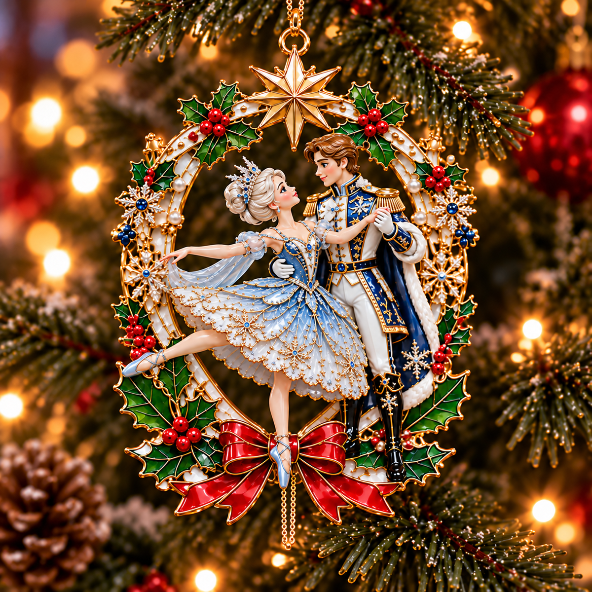 Santa & Mrs. Claus Christmas Adventures – 6-Piece Vintage Christmas Tree Ornament Collection | Nutcracker, Snowman & Holiday Train | A Heartwarming Christmas Keepsake Gift