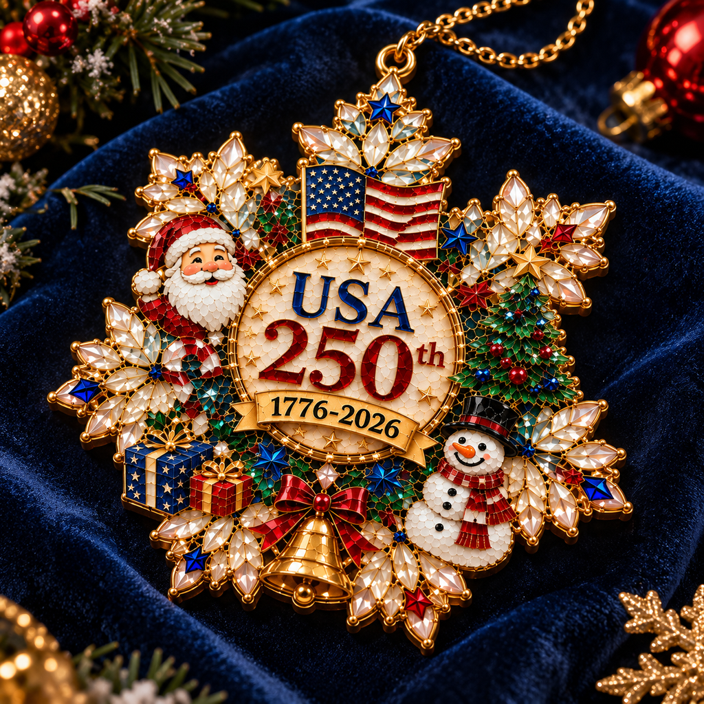 2026 250th Anniversary Crystal Snowflake Christmas Ornament — A Keepsake to Treasure