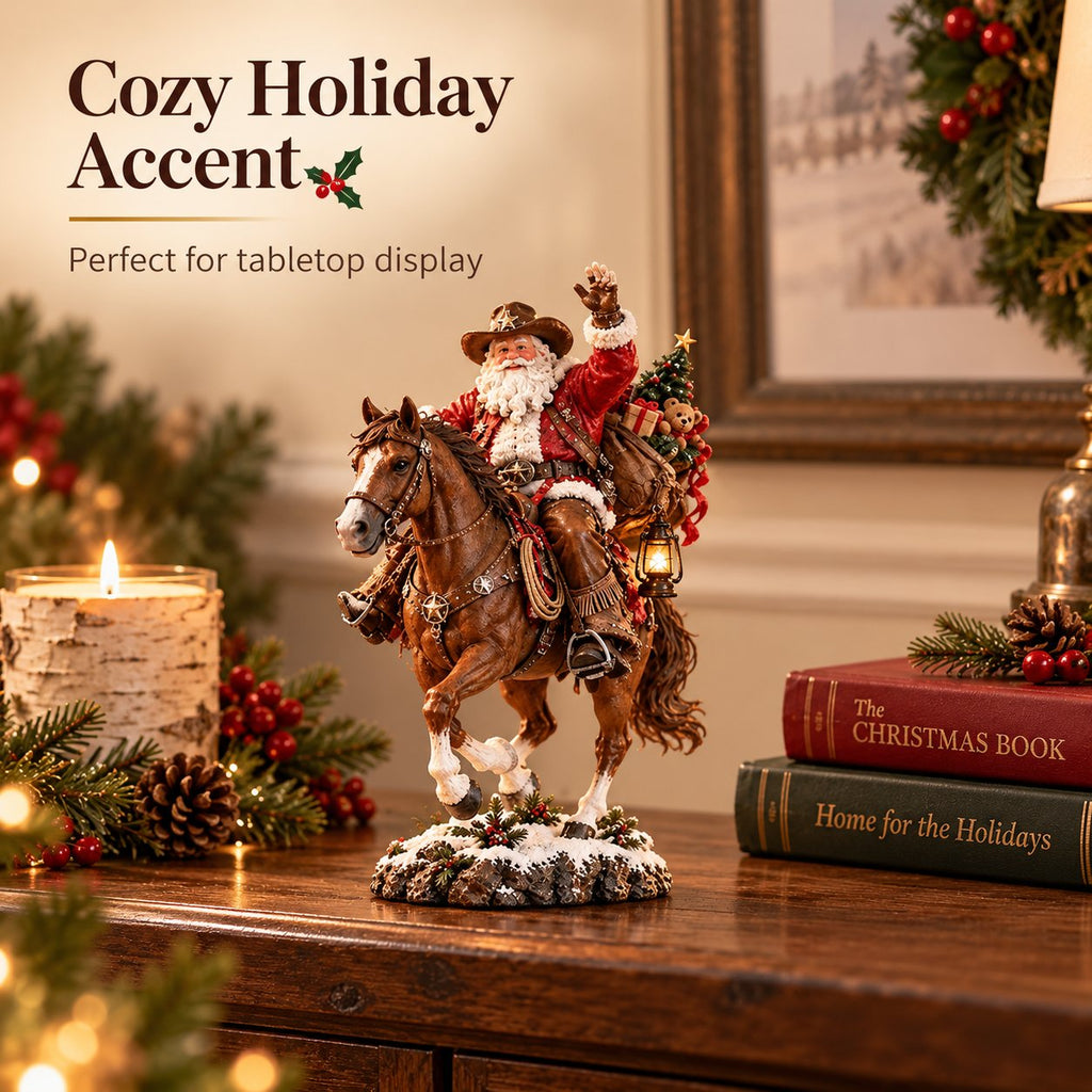 🤠🎄 Home for Christmas Cowboy Santa – Rustic Western Holiday Memory Keepsake