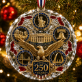 250th Anniversary American Heritage Christmas Ornament – Patriotic 250 Years of Freedom Keepsake for 2026