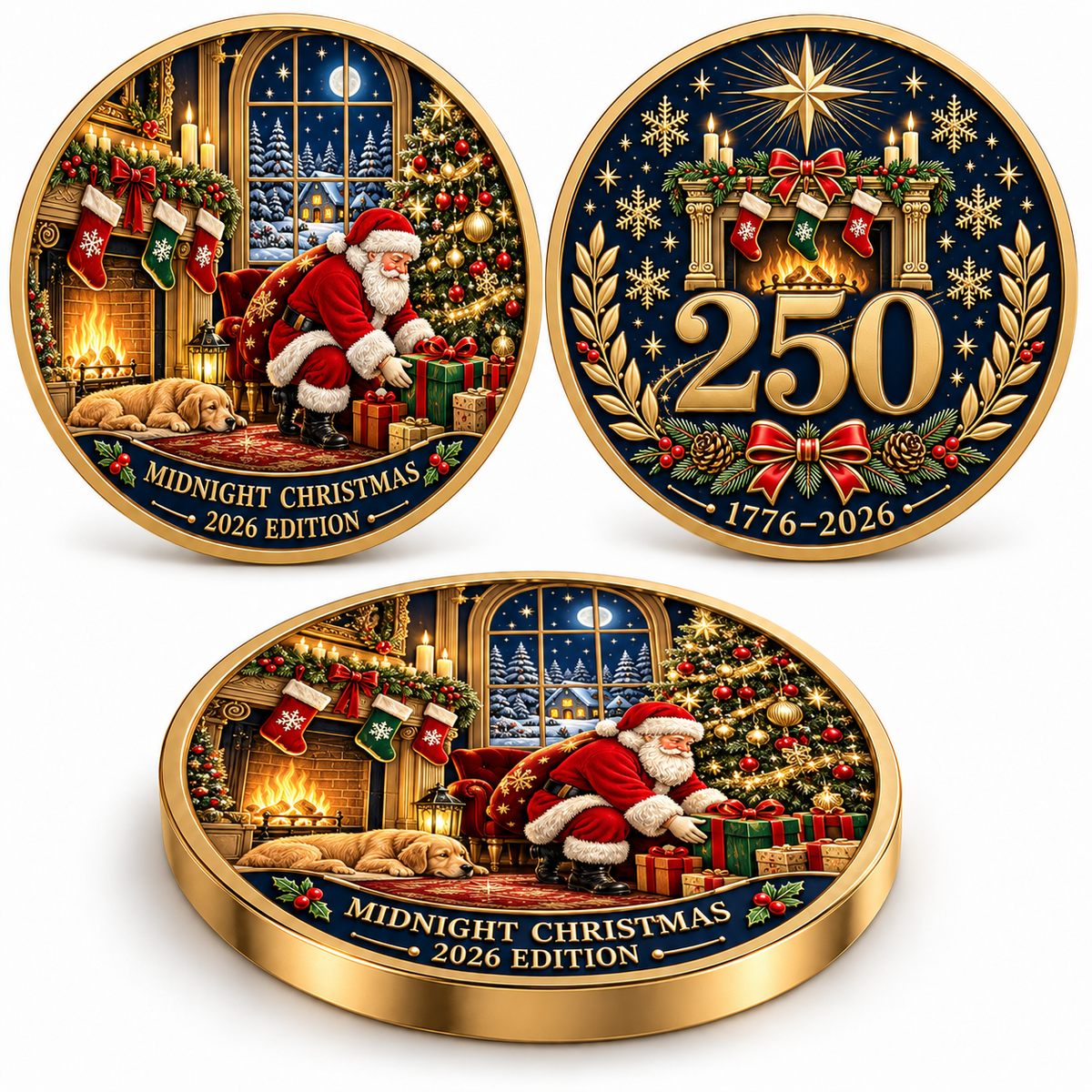 2026 Christmas Stories Commemorative Coin Collection – 7 Festive Designs Celebrating the 250th Anniversary