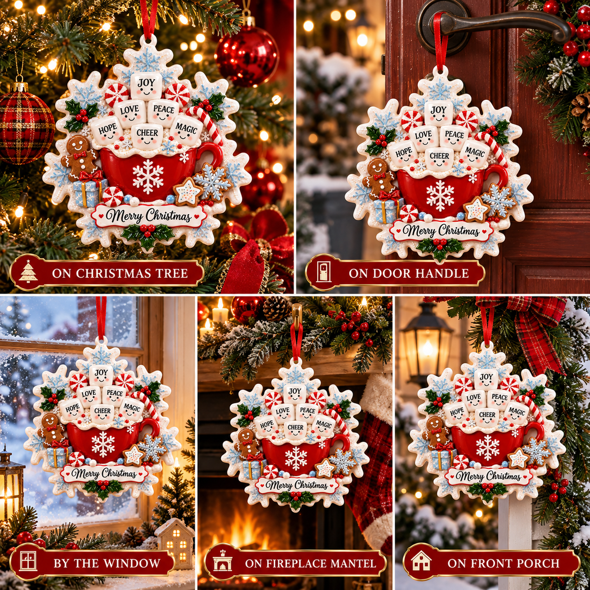 Christmas hot cocoa marshmallow ornament - product image 12