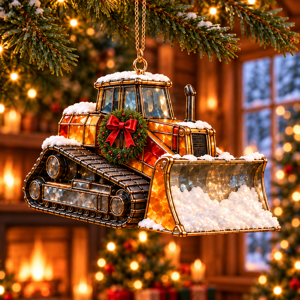 Christmas Construction Crew Ornaments – 6-Piece Heavy Equipment Holiday Gift Set