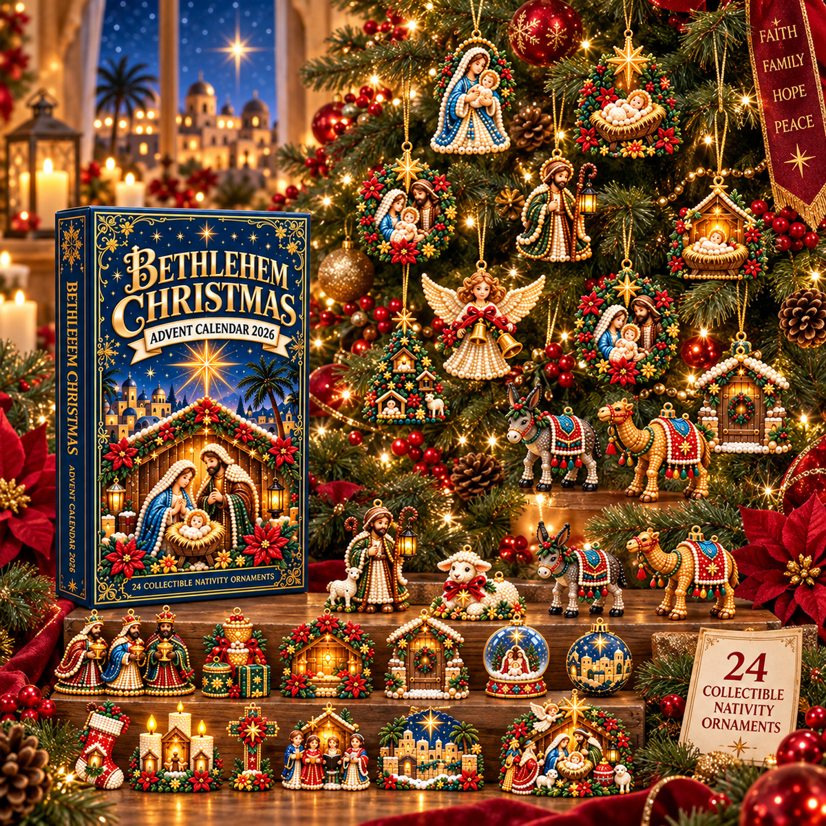 2026 Pearl, Jesus & Nativity Scene 24-Day Advent Calendar