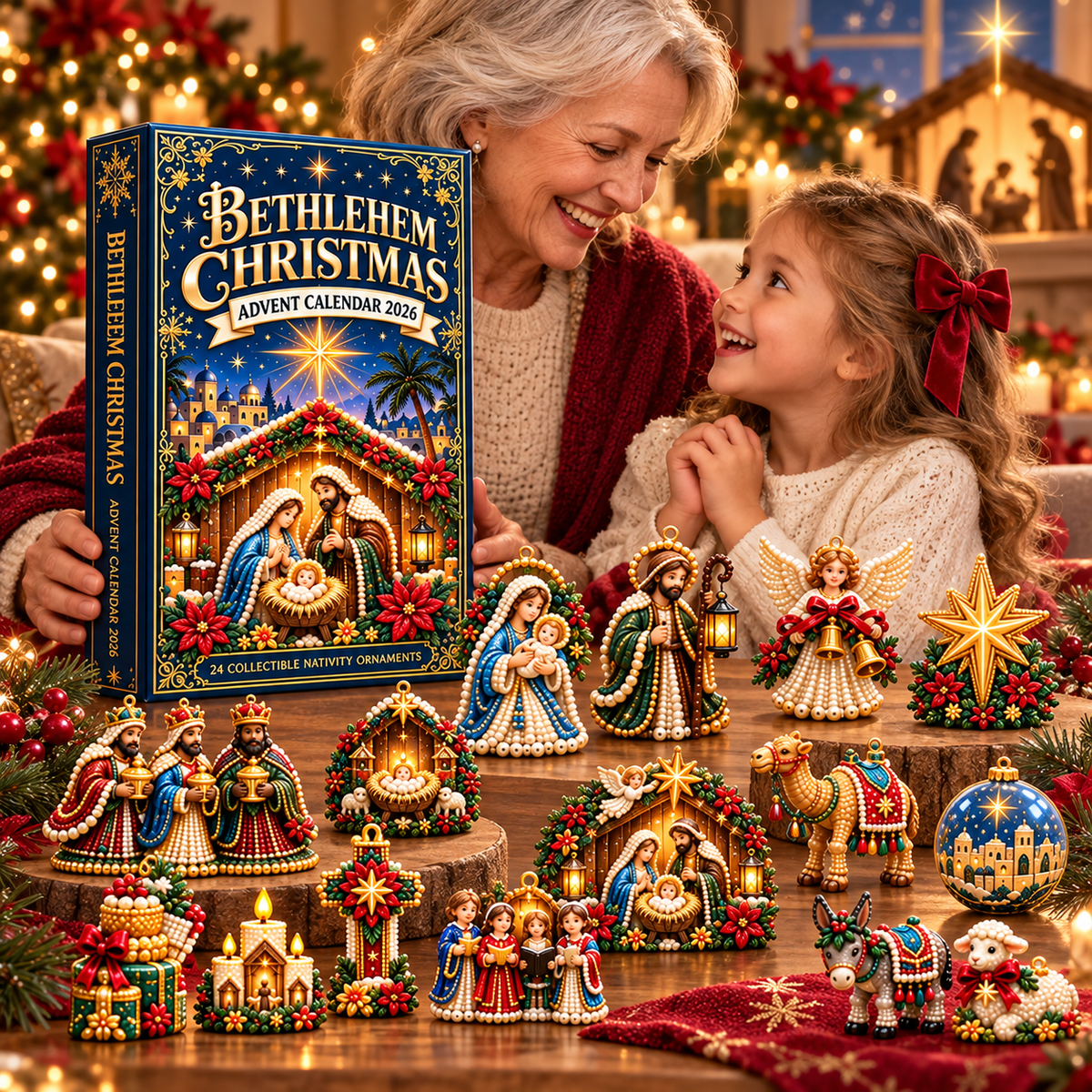 2026 Pearl, Jesus & Nativity Scene 24-Day Advent Calendar