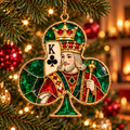 ✨ 2026 Vintage Stained Glass Playing Card Christmas Ornaments – Set of 6 |  Poker Ace, Queen, King, Jack & Joker Hanging Decorations | Casino & Card Game Christmas Tree Ornaments | Unique Gifts for Poker Lovers