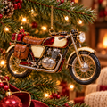 ✨ 2026 Vintage Stained Glass Motorcycle Christmas Ornaments – Set of 6 |  Retro Cruiser, Sidecar, Chopper & Adventure Motorbike Hanging Decorations | Christmas Tree Ornaments & Biker Gifts