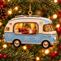 Vintage Christmas Camper Ornaments – 6-Piece Retro Holiday RV Collection | Cozy Christmas Tree Decorations & Heartwarming Keepsake Gifts