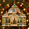 🏘️ 2026 Christmas Village House Ornaments – Set of 6 Vintage Holiday Keepsakes