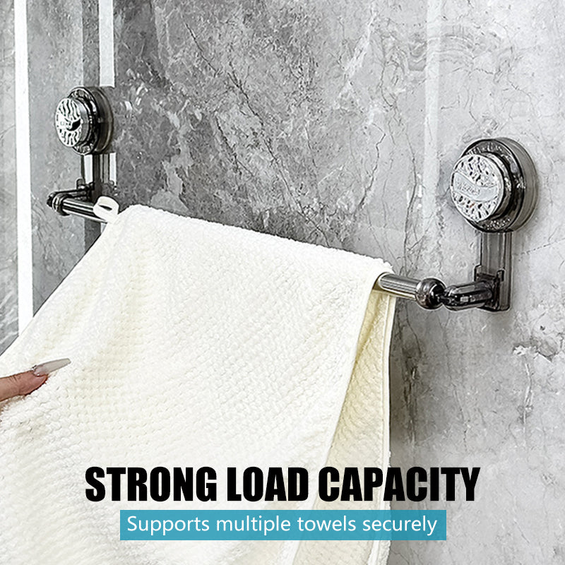 Hang Towels Instantly! No-Drill Adjustable Suction Cup Towel Bar